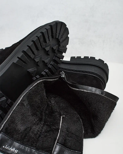 Royalfashion Női öko velúr csizma Homni