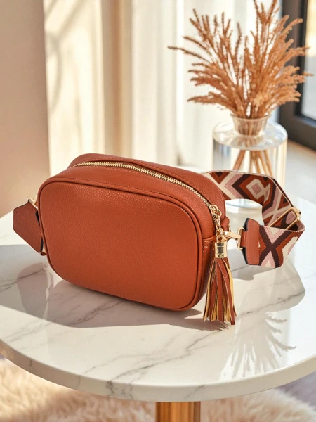 Royalfashion Kis női öko bőr kézitáska színes pánttal Kovi Lace