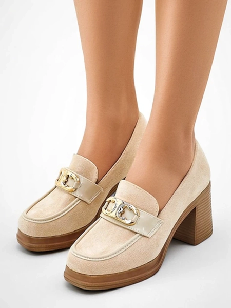 Royalfashion Női mokaszin blokksarkú Qeroy