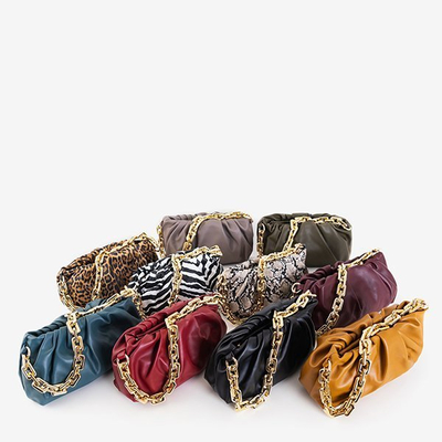 Női barna kézitáska fodrokkal - Kézitáskák