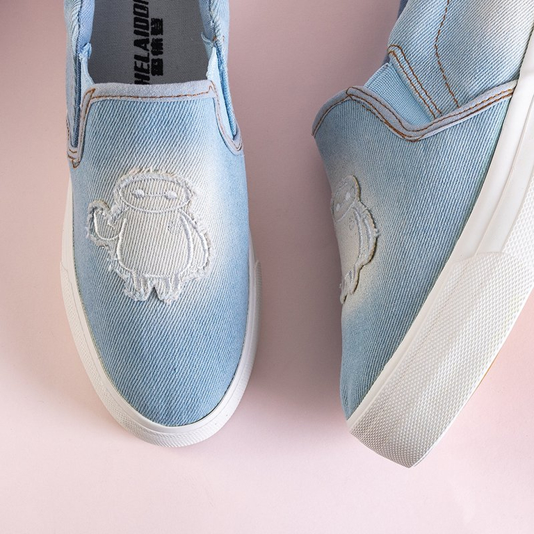 Kék női tornacipő a Boatik platformon - lábbeli