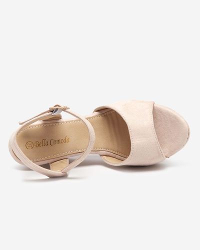 OUTLET Bézs színű női ékszandál Nalem - Footwear