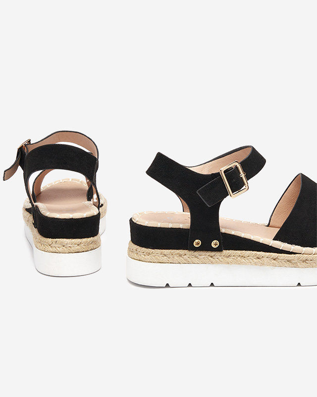 OUTLET Fekete női szandál éken Setovia - Lábbeli