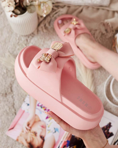 Royalfashion Női gumi flip-flop díszes masnival Apis