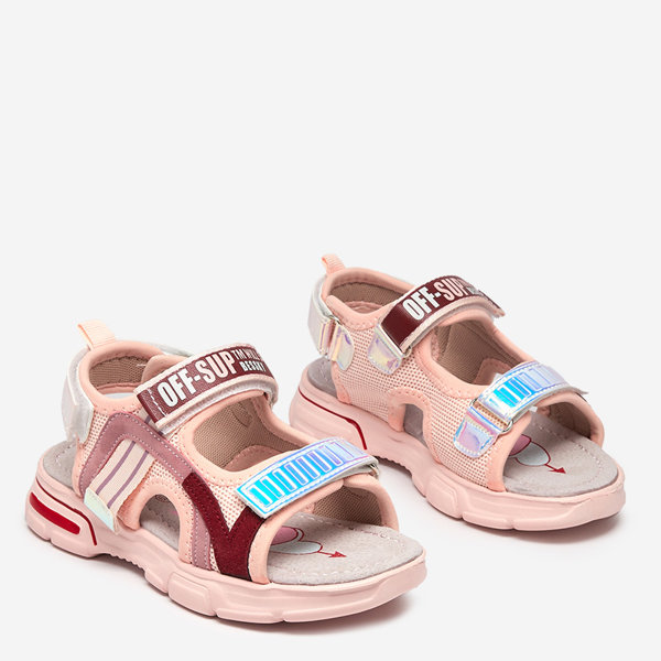 Rózsaszín lány szandál holografikus betétekkel a Heilol - Footwear cégtől