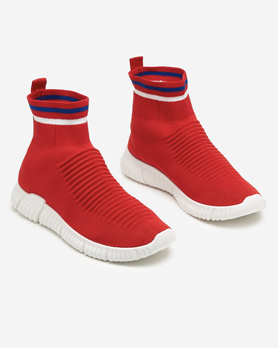 Piros női bebújós tornacipő a Delonitól - Lábbeli