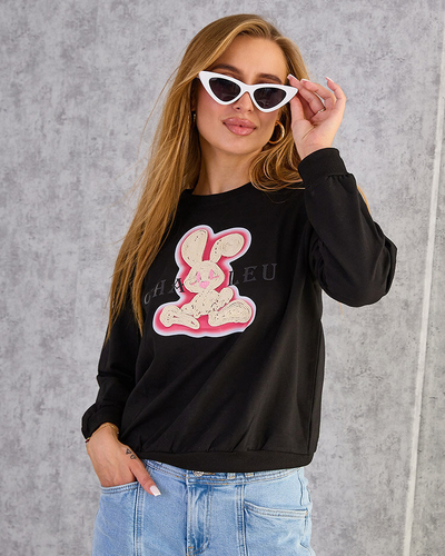 Royalfashion Női pamut vékony nyomtatott pulóver