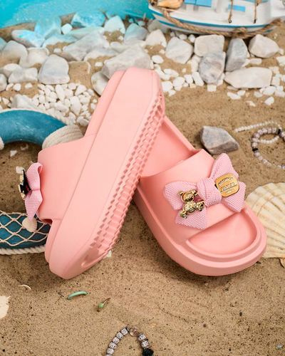 Royalfashion Női gumi flip-flop díszes masnival Nilm