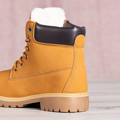 Brązowe trapery z ociepleniem Polar Bear - Obuwie