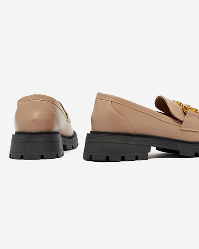 Bézs színű női mokaszin díszítéssel Grameo - Lábbeli