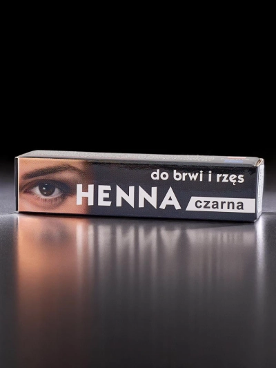 Fekete por állagú henna szemöldökre és szempillákra