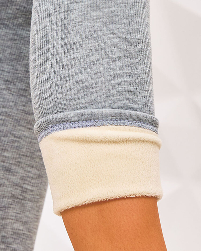 Royalfashion Női bordás szigetelt leggings