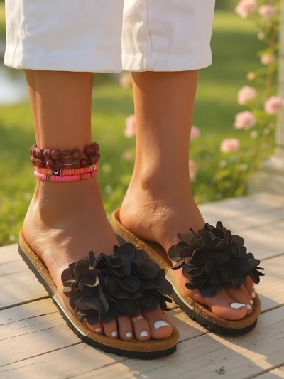 Royalfashion női papucs virágokkal Flora Soft