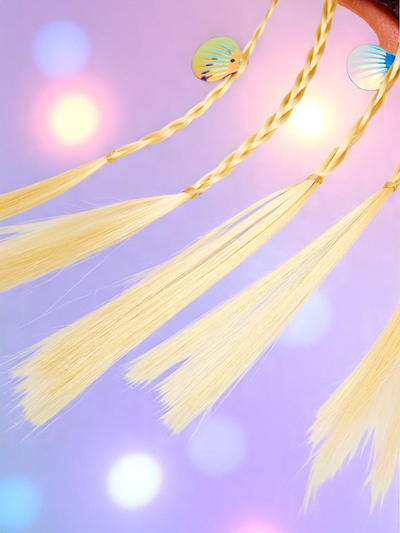 Royalfashion Gumis, kagylókkal díszített, felcsatolható fonatok