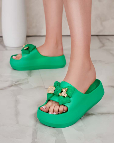 Royalfashion Női gumi flip-flop díszes masnival Afeen