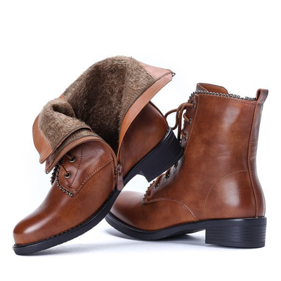 Brązowe workery Roksana - Obuwie