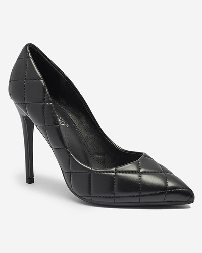 Női steppelt pumpa fekete színben Duclisa- Footwear