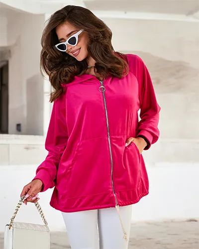 Royalfashion női cipzár nélküli kapucnis pulóver