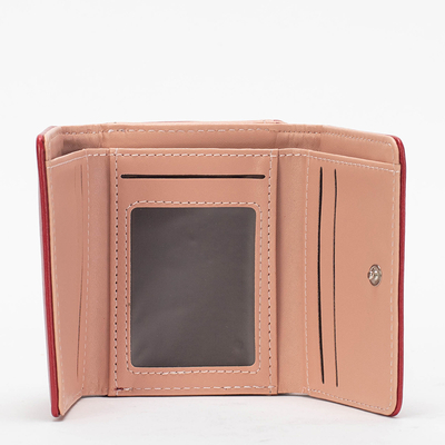 Piros kis női pénztárca virágokkal - Kiegészítők