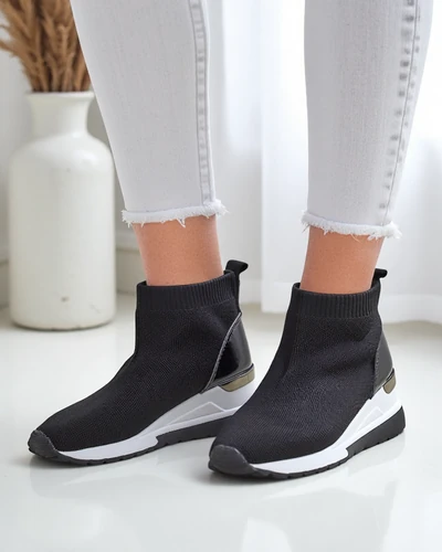 Royalfashion Női slip-on wedge sneaker strasszokkal Viseq
