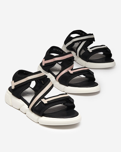 OUTLET Fekete-fehér tépőzáras gyerekszandál Modis - Shoes