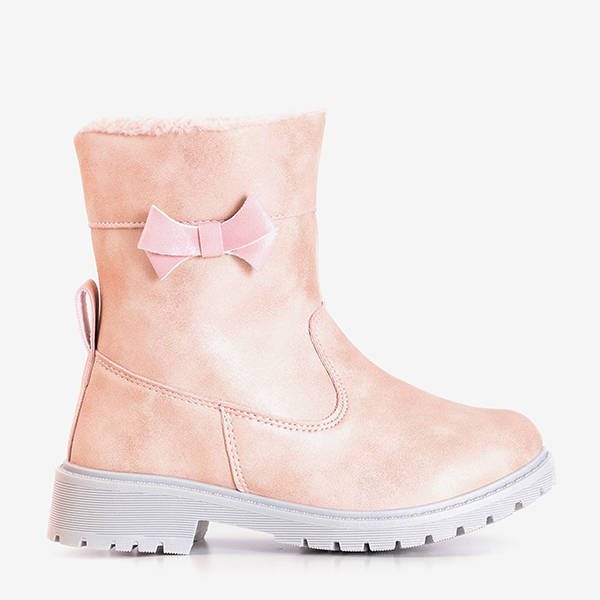 OUTLET Világos rózsaszín gyerekcsizma Diola - Cipő