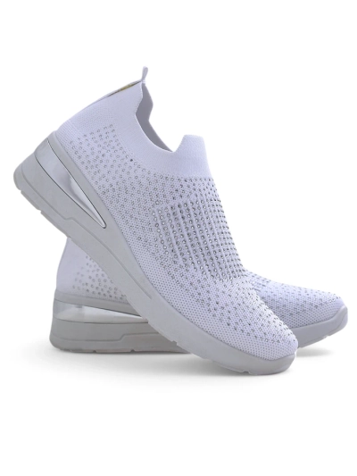 Royalfashion Slip-on női wedge sportcipők strasszokkal Qelavise
