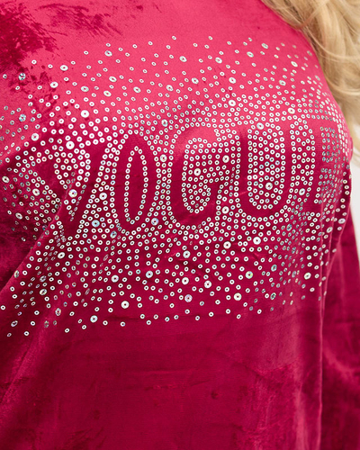 Női tréningruha garnitúra gesztenyebarna cirkóniával - Ruházat