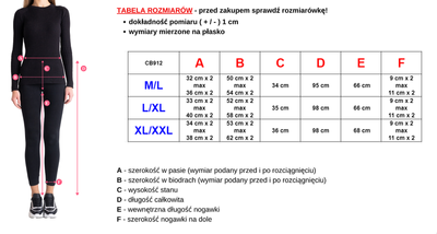 Fekete mintás női PLUS SIZE nadrág - Ruházat