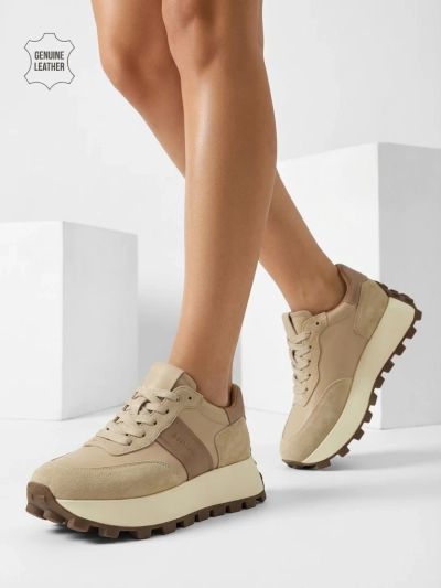Női sportos sneakerek természetes bőrből - Naterre