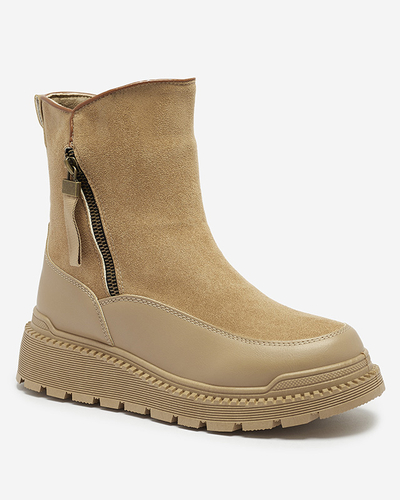 OUTLET Világosbarna női csizma Mefina- Footwear