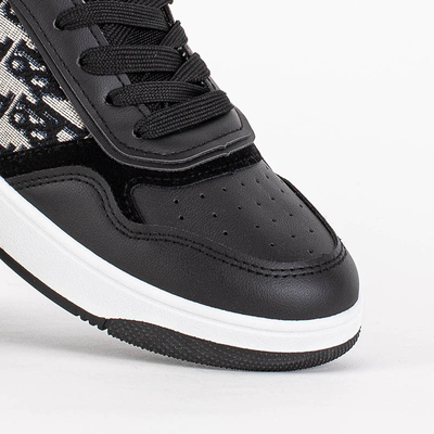 Fekete női sport magasszárú tornacipő Xosa - Lábbeli