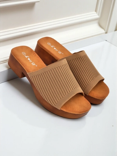 Royalfashion Női alacsony sarkú papucs Ribbed Grace