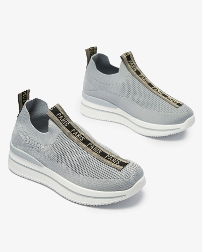 Női sportcipő szürke betűs felirattal Cerppa- Footwear