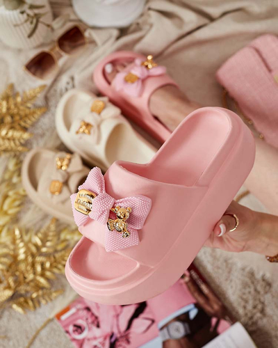 Royalfashion Női gumi flip-flop díszes masnival Nilm