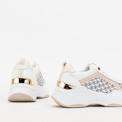 Bézs és fehér női sportcipő Weniso tornacipő - Lábbeli