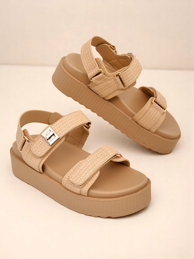 Royalfashion Bézs Lavinia női platform szandál – kényelmes nyár