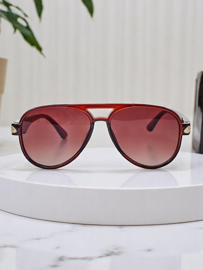 Royalfashion Napszemüveg díszített szárral Shadow Aviator