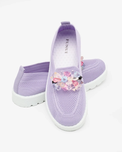 Royalfashion Lila női díszített félcipő Enweta