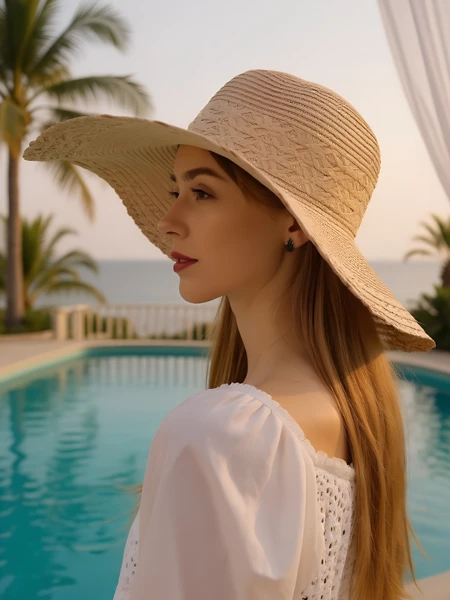 Royalfashion női szalmakalap Elorine