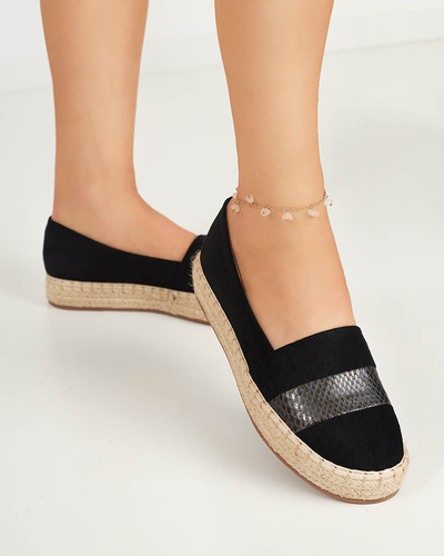 OUTLET Fekete női espadrillek Sverope - Cipők