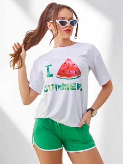 Royalfashion Női sport szett pólóval és rövidnadrággal Dinnye