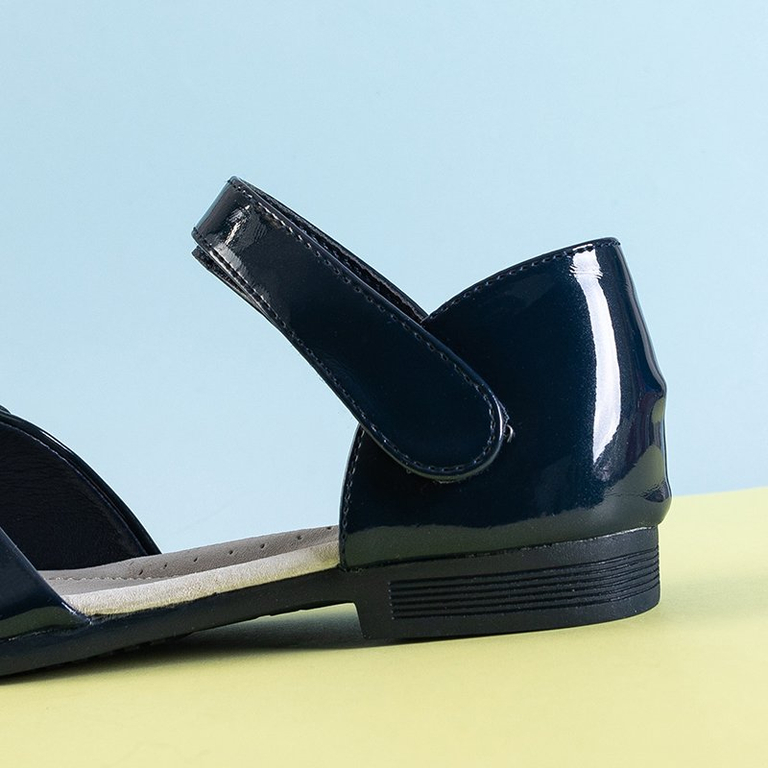 OUTLET Gyermek sötétkék szandál Albina masnival - Lábbeli