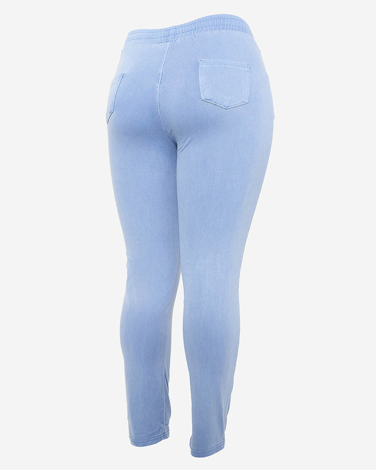 Kék női szövetnadrág PLUS SIZE- Ruházat