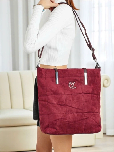 Caryenne női shopper táska öko velúr