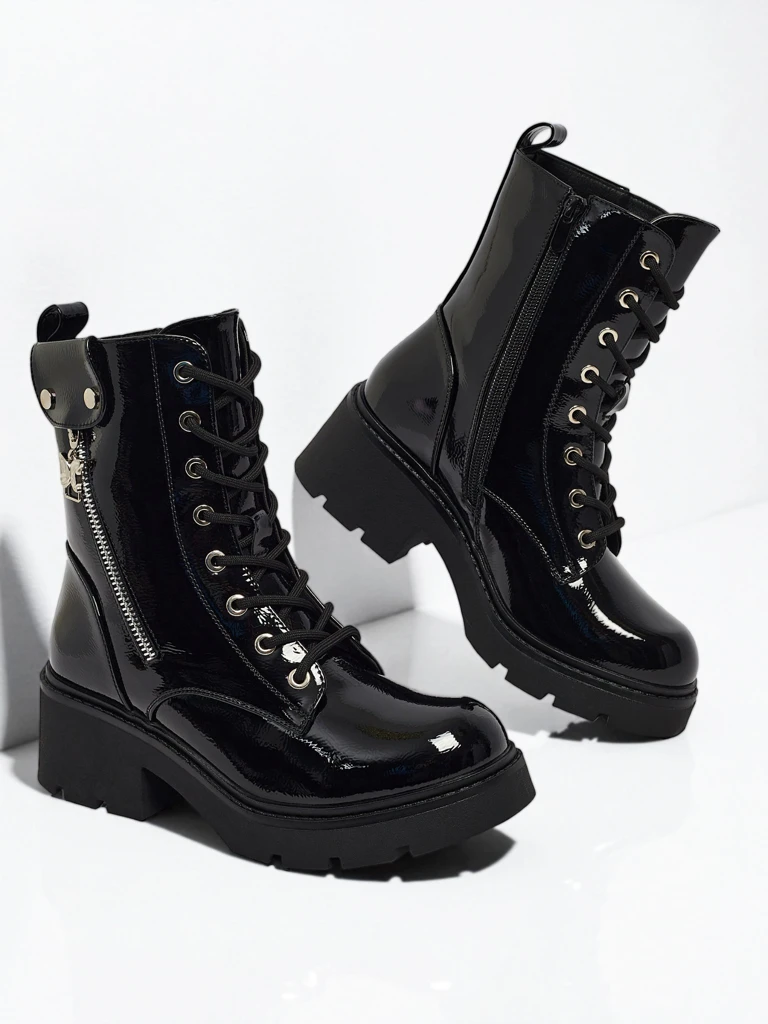 Seray lakkozott női worker bakancs