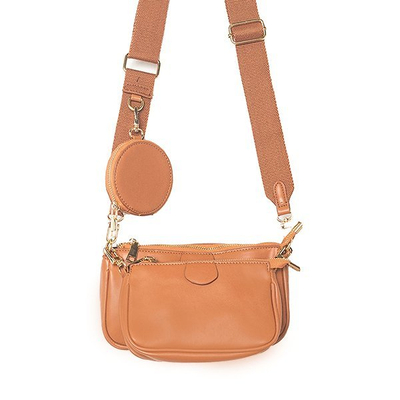 Trzyczęściowa mała torebka damska w kolorze brązowym - Torebki