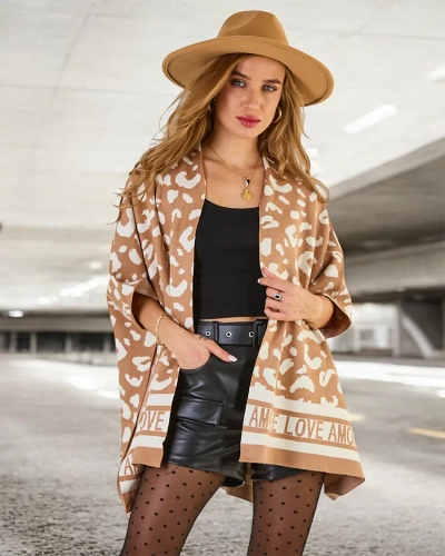 Royalfashion Női print poncsó
