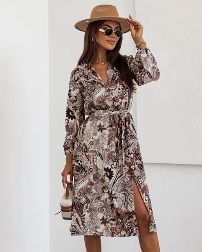 Royalfashion Női print midi ruha