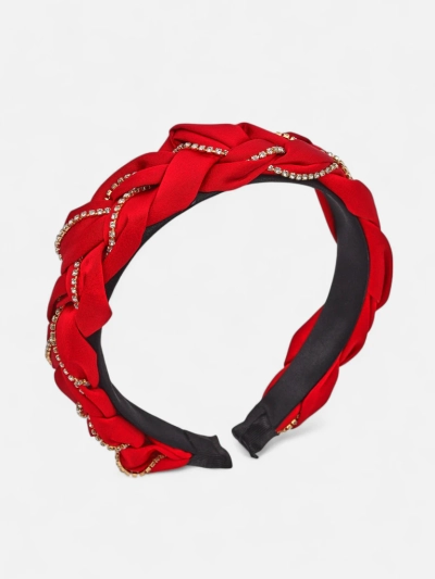 Royalfashion Hajpánt fonott copf díszített cirkóniákkal
